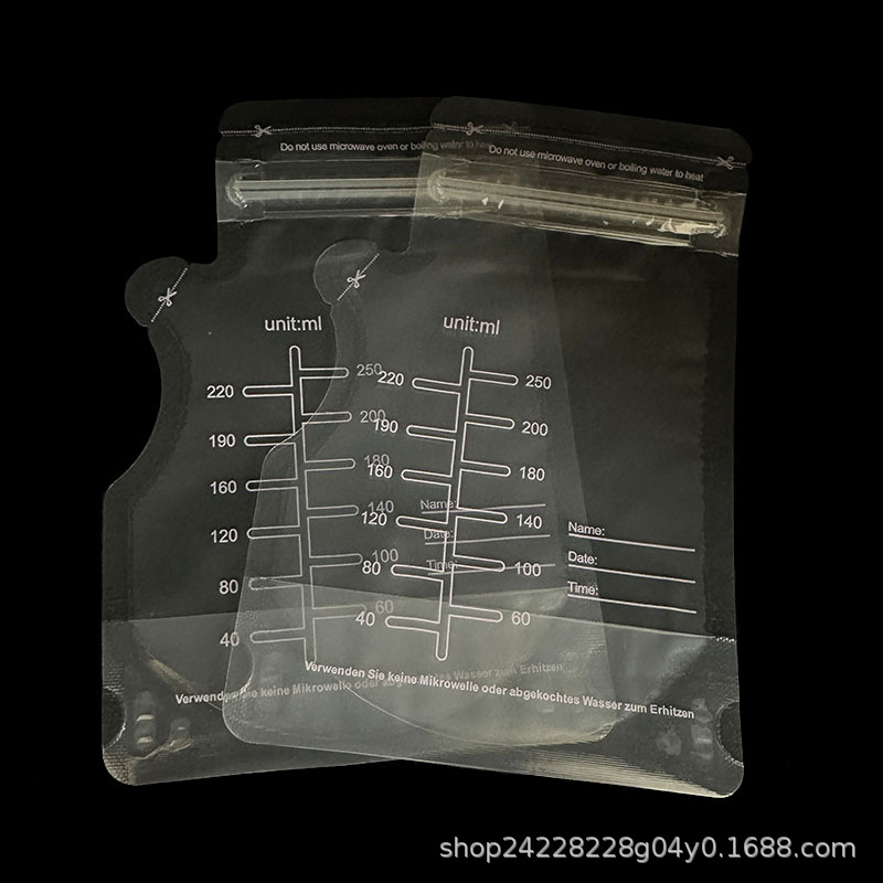 Manufacturer's Ready-made Disposable Milk Storage Bag Can Be Freezed 125ml 250ml Breast Milk Bag