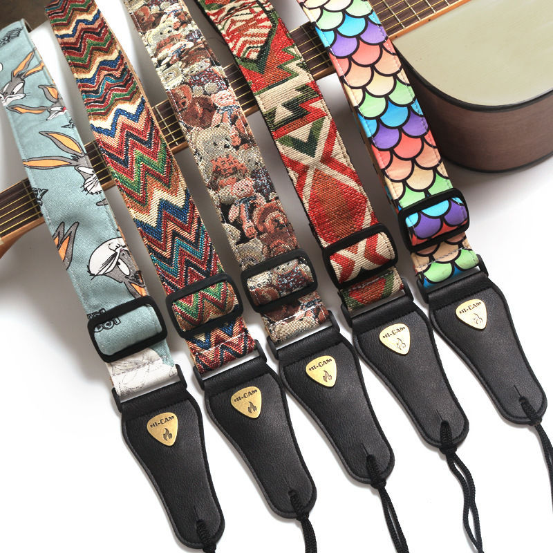Guitar Strap Cotton Electric Guitar Folk Guitar Strap Electric Bass Strap