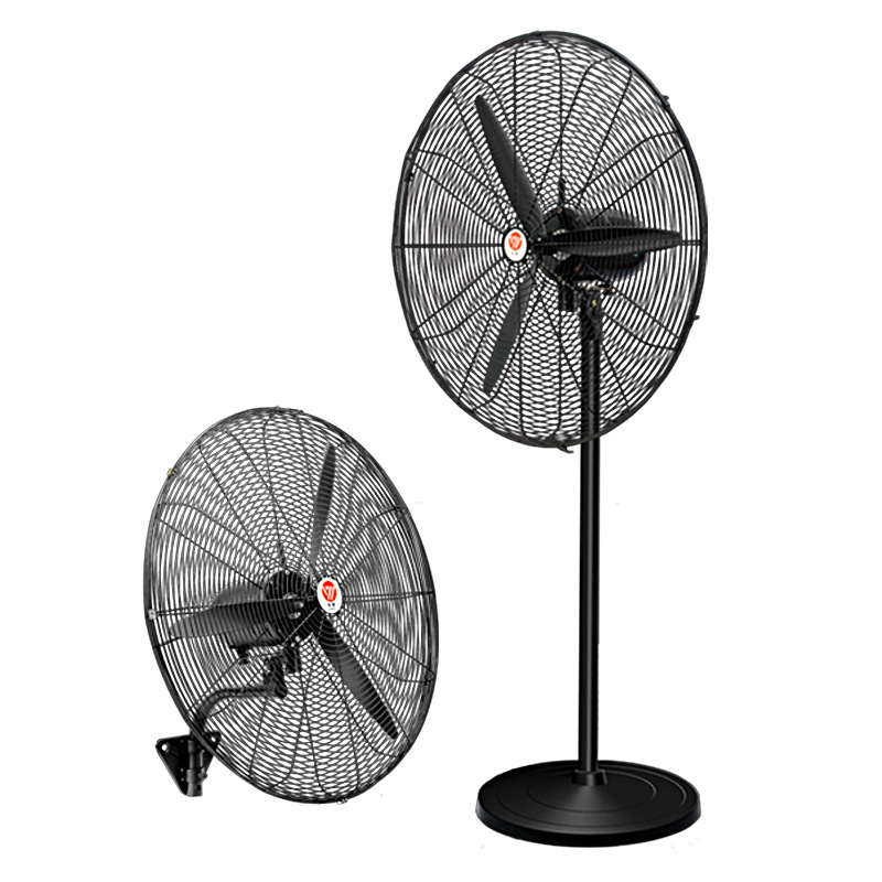 Industrial Fan Floor Fan Factory Workshop Large Powerful Electric Fan Pure Copper Motor Shaking Head Vertical Horn Fan
