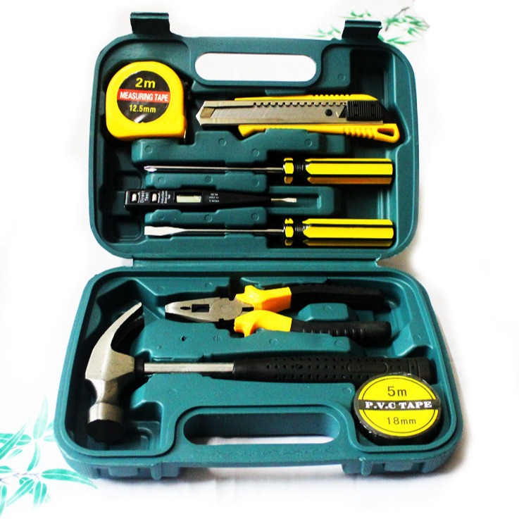 Snjue Ready-Made Household Tool Box Set, Car-Mounted Combination Tool Set, Auto Repair Hardware Tools, Wrench, Hammer