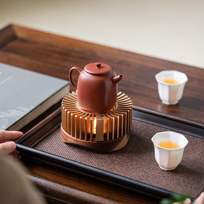 Encircled stove warm tea stove teapot base warm tea candle open flame heating insulation base household scented tea cooker