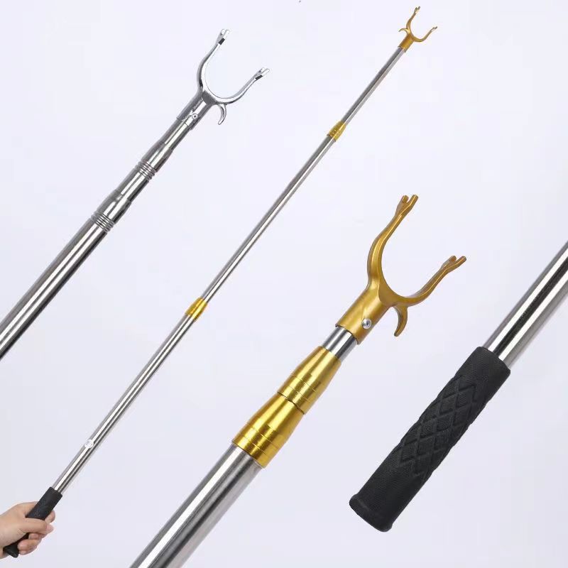 Clothes pole clothes pole clothes fork pick clothes pole household dormitory telescopic stainless steel 2.5 meters 3 meters plus long clothes fork