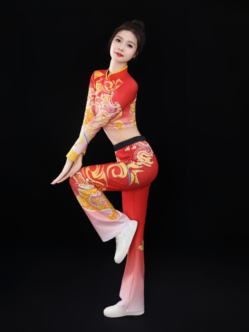 Aerobics Cheerleading Clothing Student Gymnastics Games Cheerleading Clothing Competition Group Chinese Style
