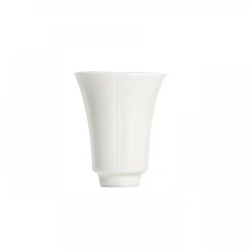 Dehua White Porcelain Petal Master Cup Tea Tasting Cup Fragrant Cup Solid Color Single Cup Household Simple Kung Fu Tea Set Tea Cup