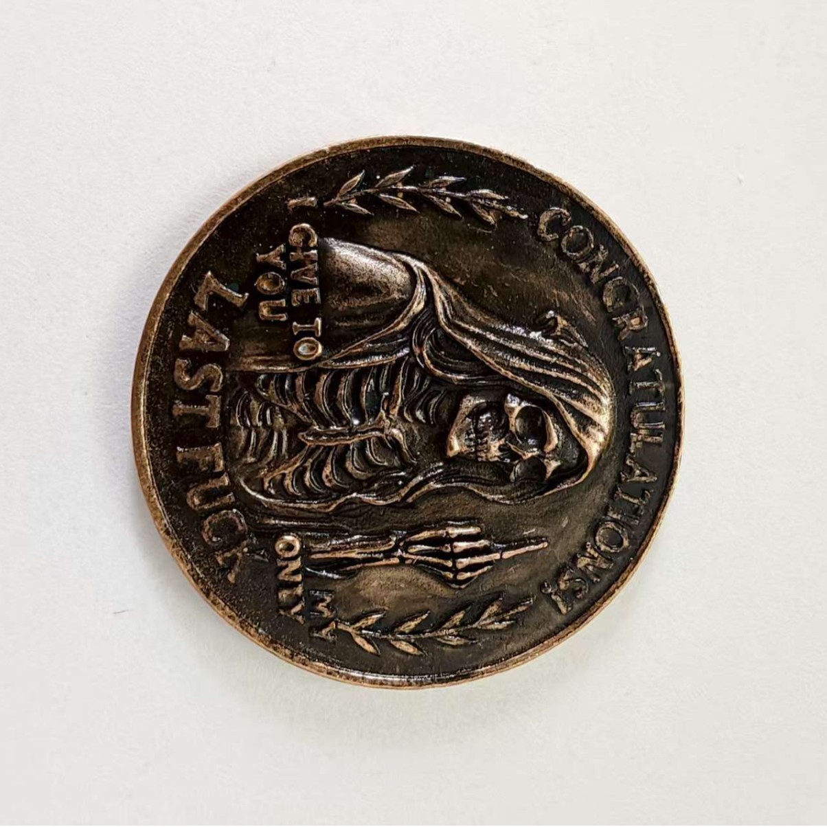 Cross-Border Popular Metal Commemorative Coin No-Bark-All Bite Dog Head Silver Coin Skull Letter Commemorative Medal