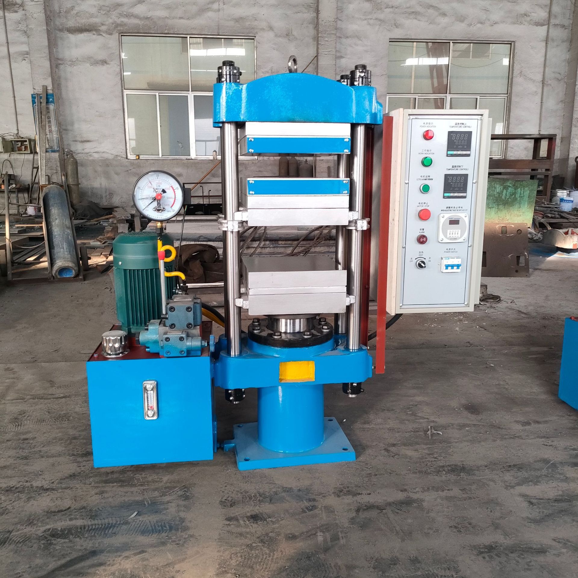 Pvc Cable Material Molding Machine Heating Water Cooling Granule Heat Press Machine 25t Vulcanizer