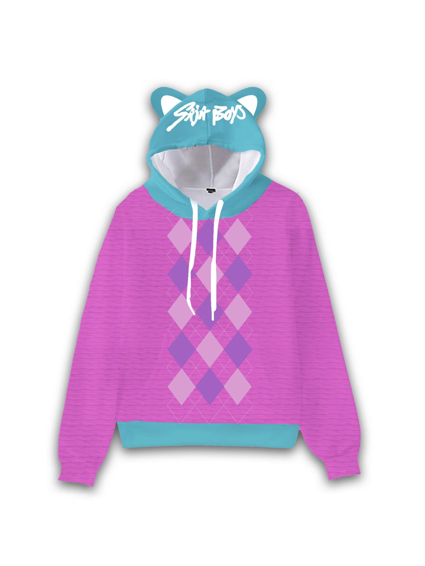 2025 Halloween Kpop Hunter Witch Group Support Bear Cute Ears Hoodie Mira Same Style Purple Bear Sweatshirt for Women