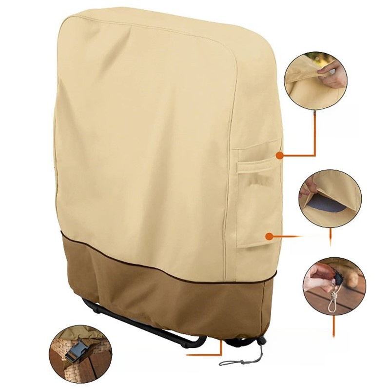 Factory Direct Sales Outdoor Sun Foldableing Chair Dust Cover Foldableable Portable Lounge Chair Cover Waterproof Sun Protection Rain Cover