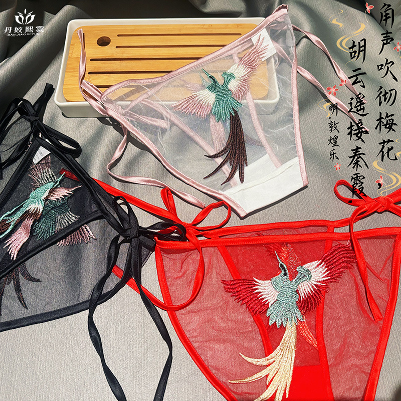 Sexy Underwear Antique Embroidery Strap Unsolvable Bellyband suit Sexy Perspective Mesh Hollow Classical Uniform suit