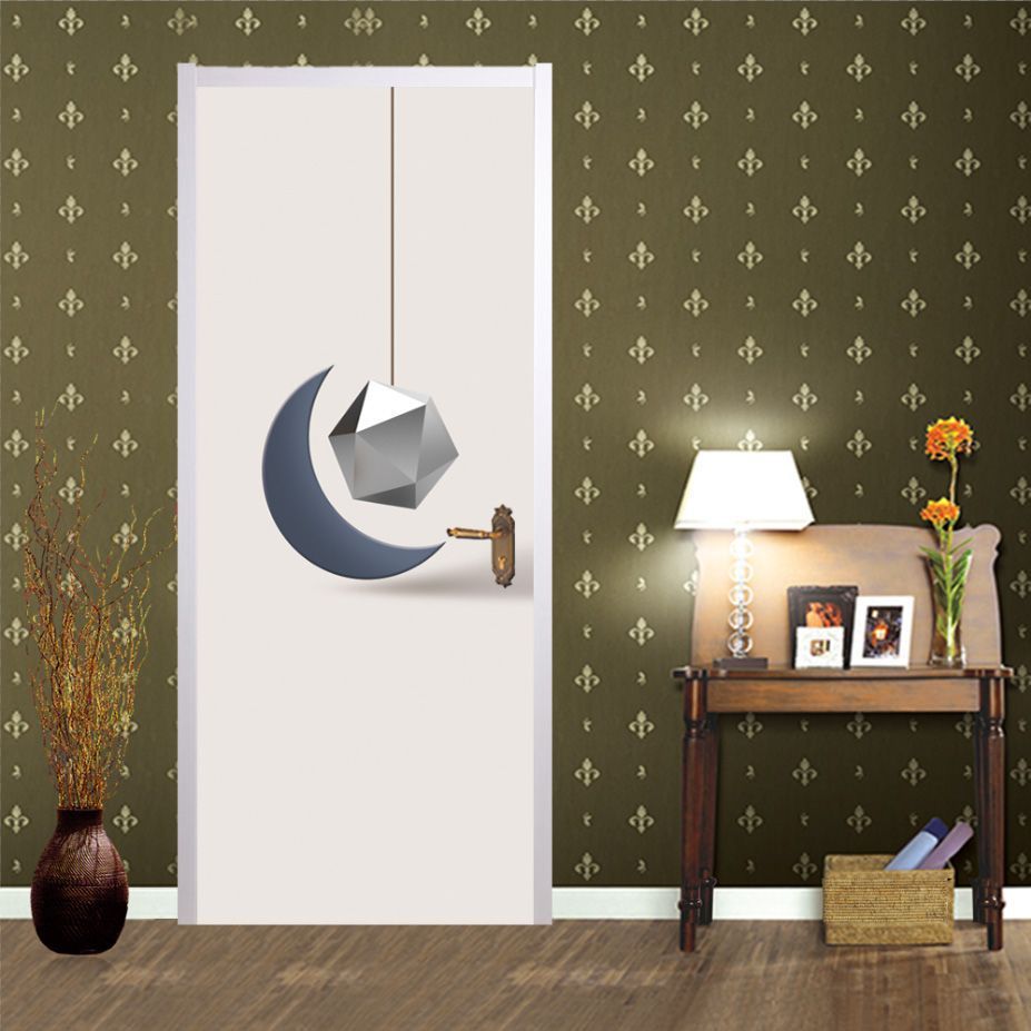 New Light Luxury Simple Wardrobe Renovation Stickers Door Stickers Self-Adhesive Glass Film Nail-Made Universal Cover-Up