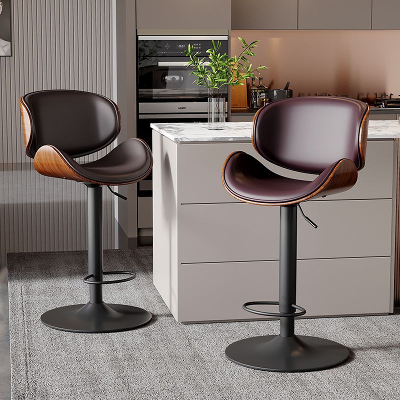 Bar Stool with Adjustable Height and Swivel, Modern Minimalist Design with Backrest, Suitable for Home, Front Desk, and Bar, Stylish High Stool from Factory