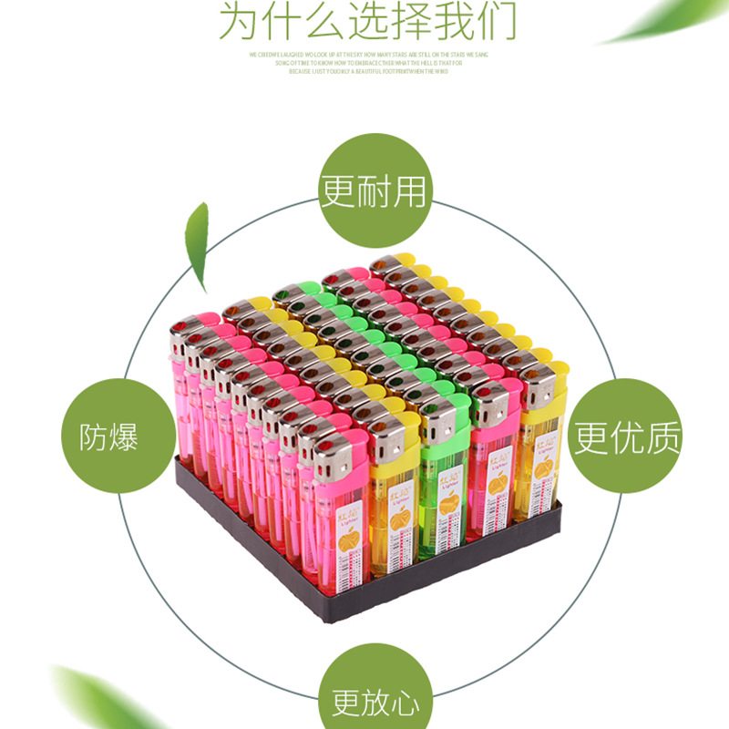 Shaodong Source Factory Wholesale Red Flame Brand Large 309 Lighter Thickeneded Disposable Digital Lighter