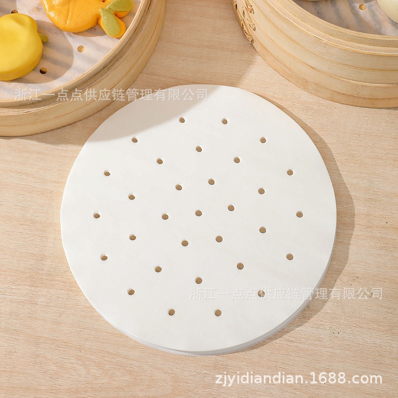 Steamer Paper, Steamed Bun Pad Paper, Baking Paper, Double-Sided Steamer Mat, Steamed Bun Cloth, Non-Stick Disposable Oil Paper