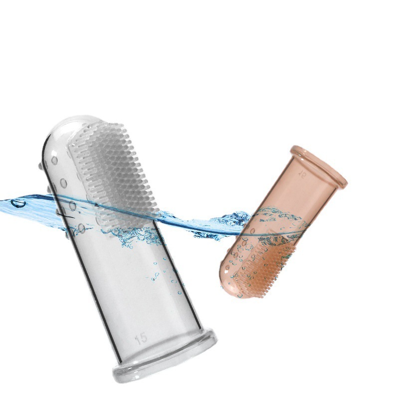 Factory Direct Sales Baby Thumb Set Toothbrush Silicone Milk Toothbrush Finger Toothbrush Baby Tongue Cleaning Brush Box