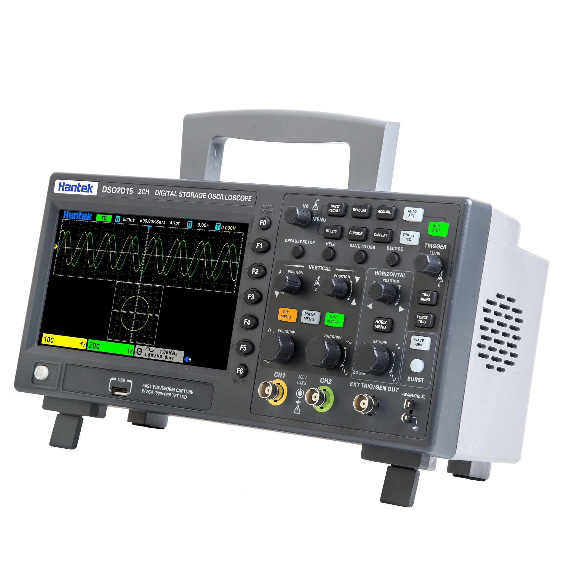 Hantai Digital Oscilloscope Precision DSO2C10 DSO2D15 Dual Channel Digital Storage Oscilloscope 100m