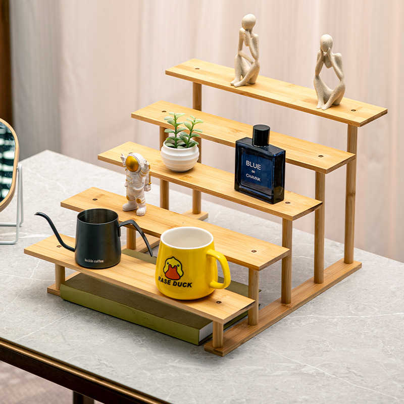 Simple flower rack windowsill fleshy bamboo multi-layer indoor living room desktop shelf balcony decorative shelf wholesale