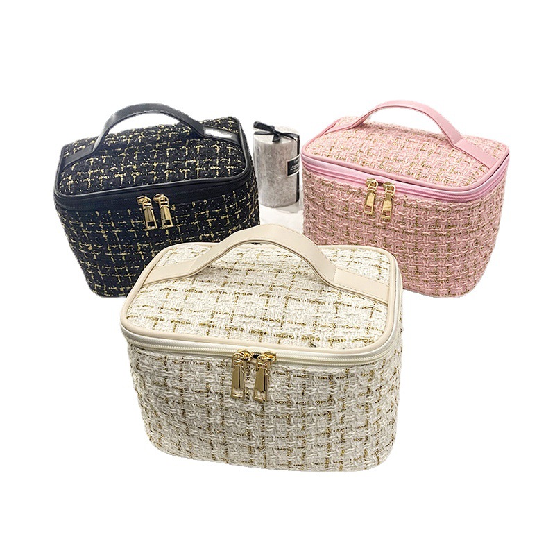 New Internet Celebrity Small Fragrance Cosmetic Bag Portable Large Capacity Portable Travel Toiletry Makeup Storage Bag Manufacturer Wholesale