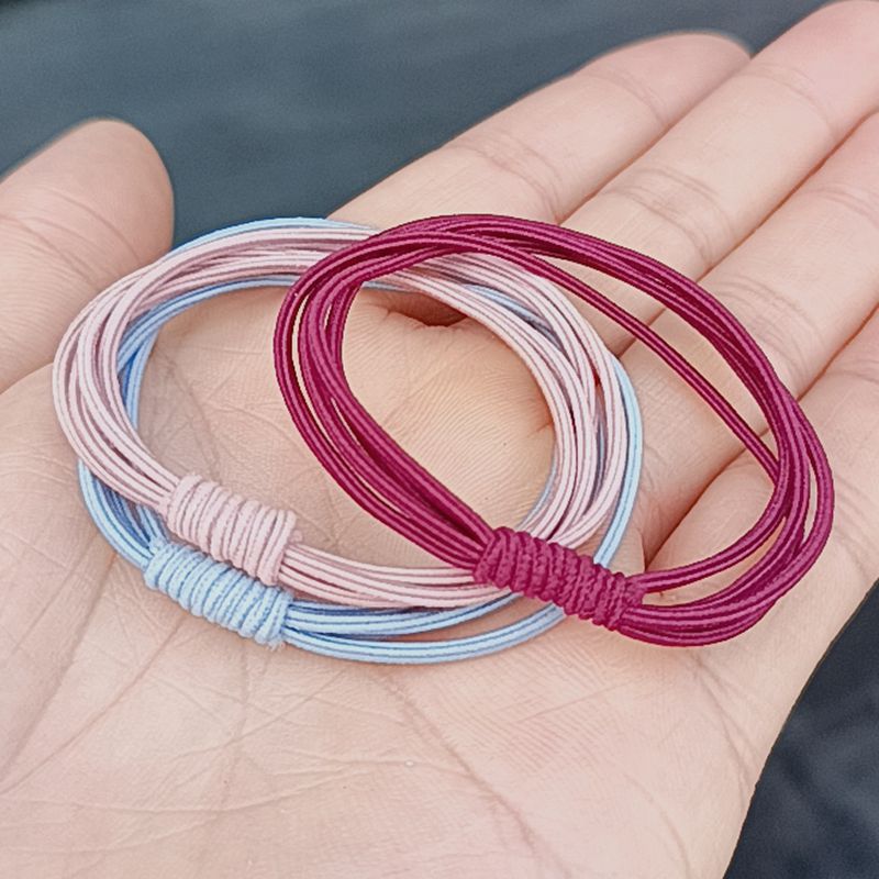 Новая корейская стильная четырехв одном резинка для волос, высокоэластичная, простая резинка для волос, аксессуары для волос