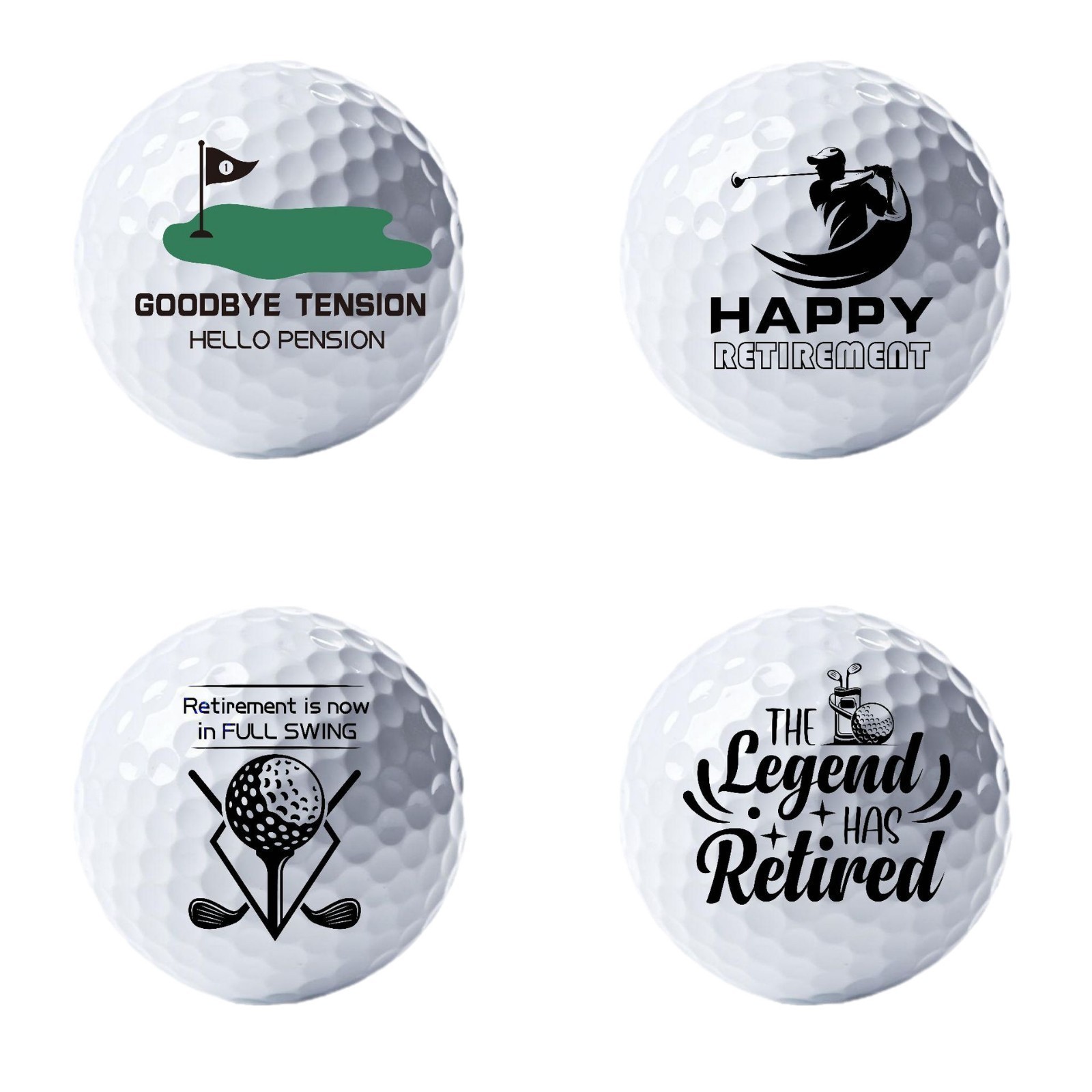Customized Cross-Border Hot-Selling Golf Balls with Various Patterns, Text and Logo Combinations Can Be Printed with Two and Three Layers of Balls