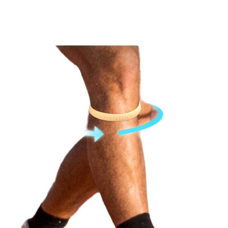 Silicone Patella Belt Protection Elastic Knee Strength Patella Belt Sports Knee Pads Compression Fixed Rope Basketball Thin Cross-Border