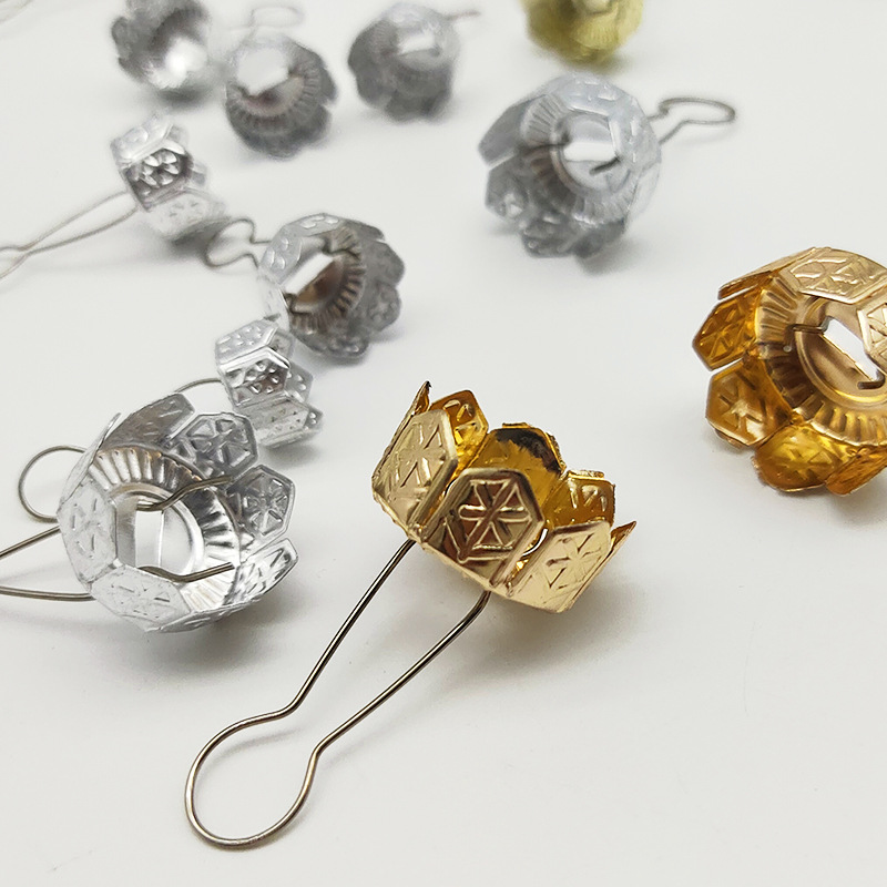 Christmas ball cap cover 5mm-70mm electroplated sunflower aluminum cover plastic glass ball cover Christmas tree accessories aluminum cover