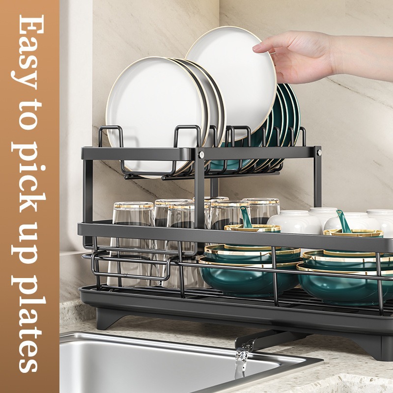 Household Dish Rack Drain Rack Dish Storage Small Cupboard Kitchen Storage Rack Multi-layer Storage Supplies Dish Rack