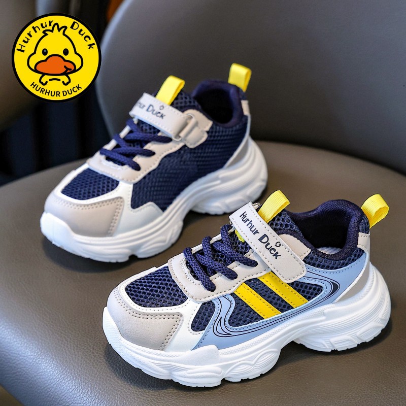 Girls' Sports Shoes 2025 Spring New Kidsren's Shoes Summer Boys' Breathable Mesh Medium and Large Kidsren's Dad's Mesh Shoes