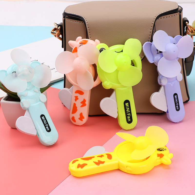 Creative Mini Hand-Pressed Fan Cartoon Hand-Held Toy Hand-Cranked Kidsren and Students Small Gifts Gifts Street Stalls Hot Sale