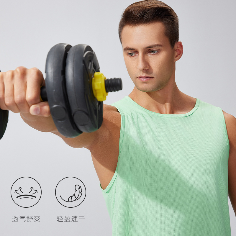 Cross-Border Large Size Quick-Drying Sleeveless Sports Vest Men's Casual Amazon Running Training Vest Basketball Vest