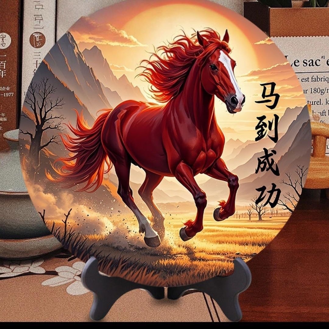 Высококачественные настольные украшения в китайском стиле, круглые предметы из древесноволокнистой плиты для гостиной, прихожей, кабинета, высококлассное оформление