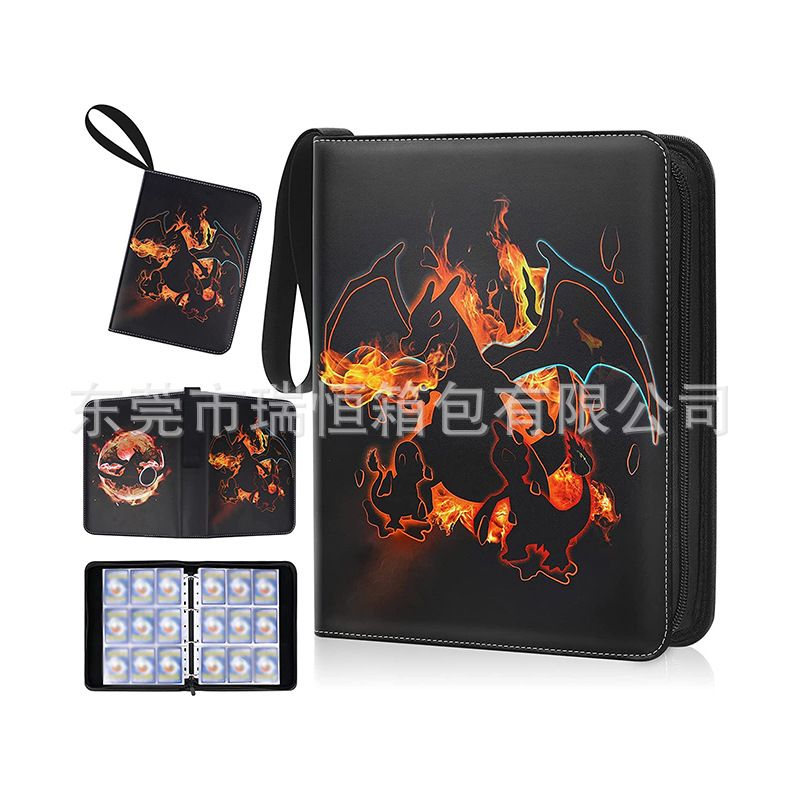 Amazon popular magic baby Bao Ke Meng card book 4 grid 9 grid anime card collection card book PU loose-leaf storage book