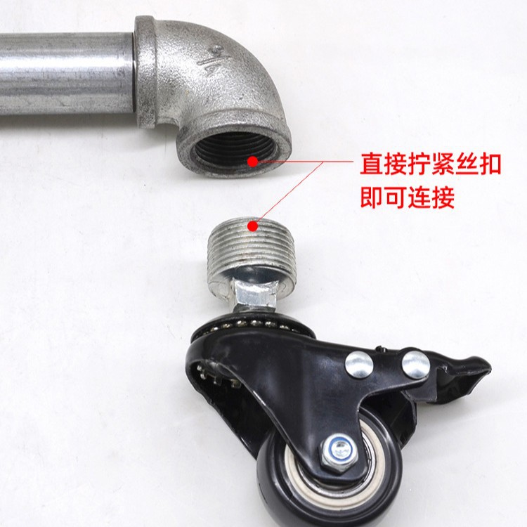 External Threaded Hole Plug 46mm 1-Inch Plug with Hole for Connecting Water Pipes, Clothes Drying Rack, Universal Wheel M8 Screw Hole Plug