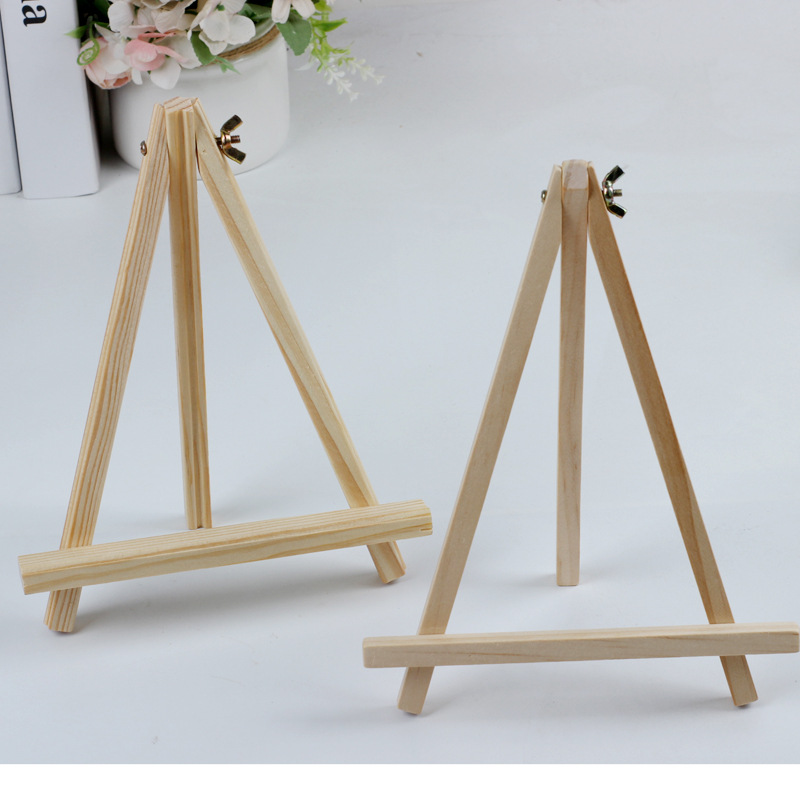 Factory wholesale 18*24 wooden tripod easel Mini small easel wooden triangle bracket oil painting display stand