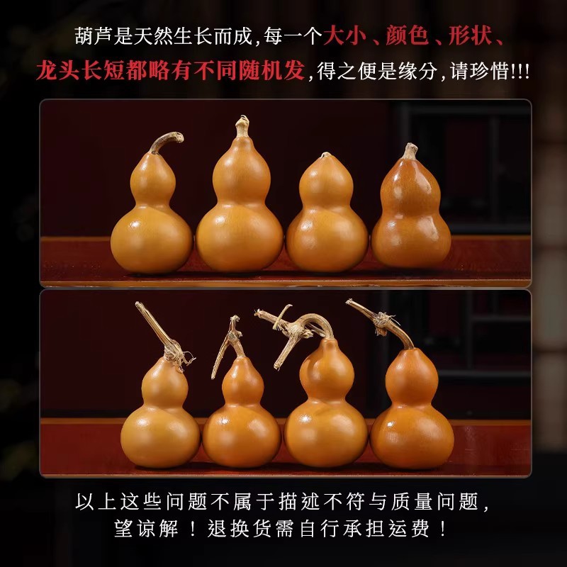 Natural Gourd with Dragon Head, Purple Skin, Soft Small Gourd Handle, Hand-Twisted Office Ornaments Wholesale