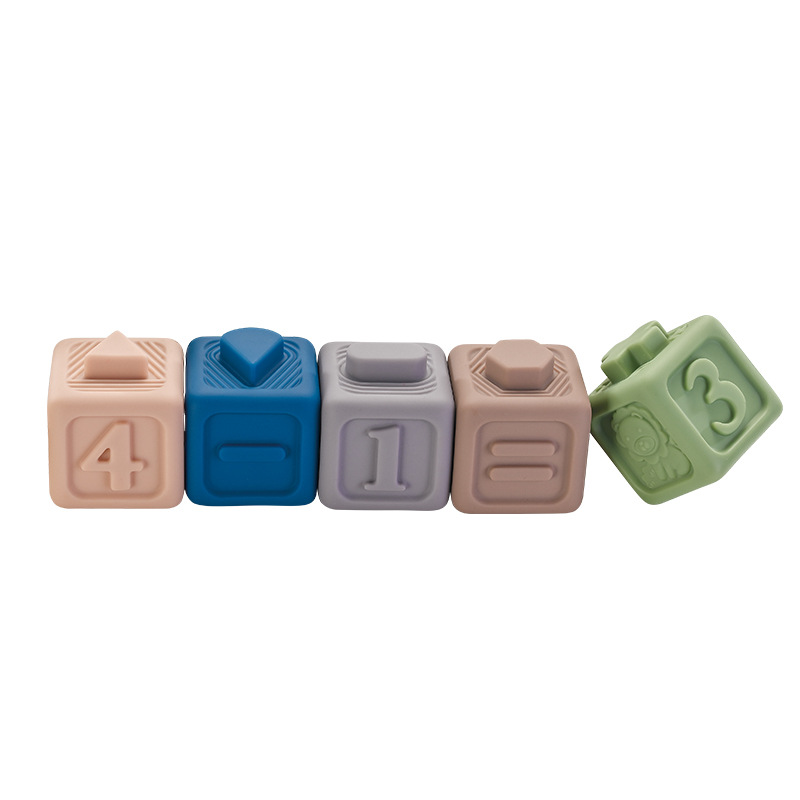 Cross-Border Infant Soft Rubber Building Blocks Rainbow Cesele Jenga Jenga Early Education Enlightenment Grasping Training Toys