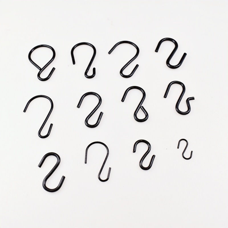 S-Shaped Hook, Iron Hook, S Hook for Kitchen Shelves, Door Hook, Iron S Hook, Black S Hook, Iron Hanging Hook, Special-Shaped Hook