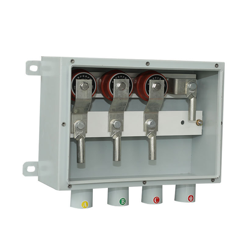 Factory long-term supply high-voltage cable transfer box stainless steel shell copper nose 35KV cable protection grounding box