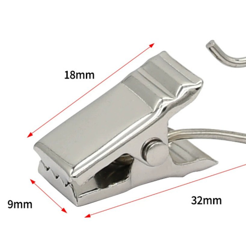 Serrated Ring Curtain Buckle, Shower Curtain Clip, Curtain Clip Open and Closed Curtain Clip, Crocodile Clip Metal Clip