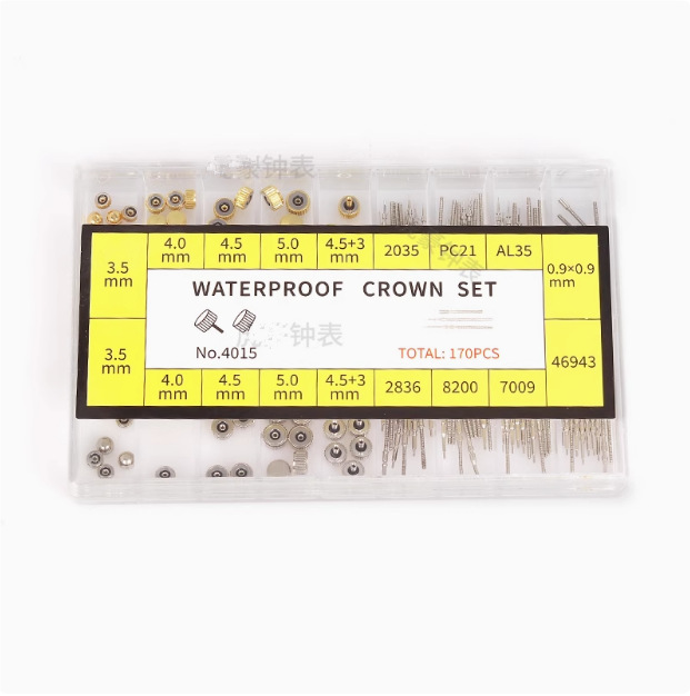 Аксессуары для часов, упакованный клей для ремонта, коронка для часов, медный, золотой и серебряный, многомодельный