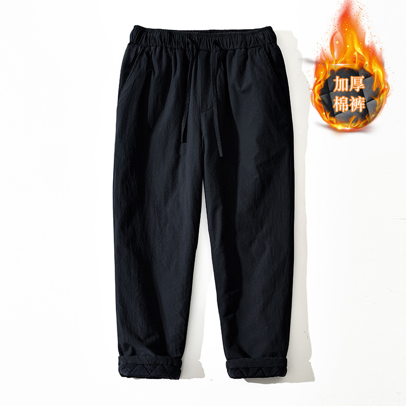 L8247 thickened cotton pants clip cotton casual pants loose cotton straight warm cold long pants a generation of hair