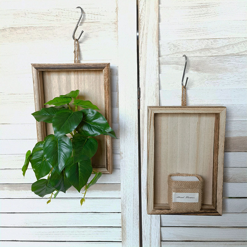 Nordic Style Wooden Photo Frame Wall Hanging Creative Handmade Wooden Wall Hanging Wall Decoration Living Room Balcony Background Wall