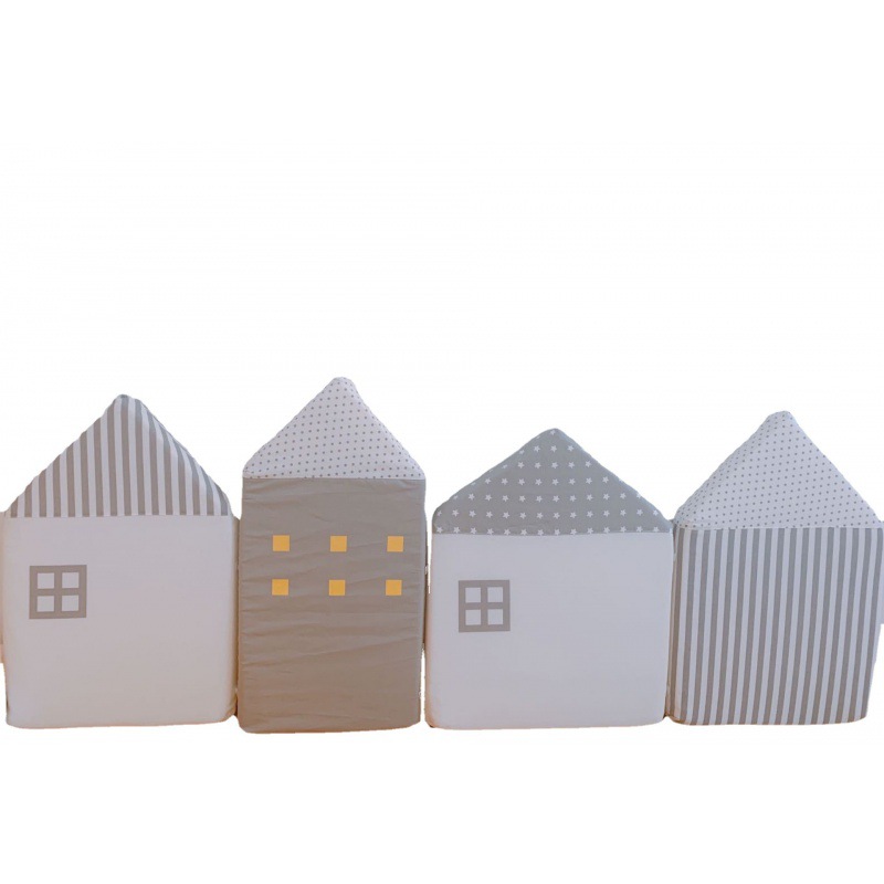 ins Nordic Small House Bed Wall Anti-collision Guardrail Multicolor