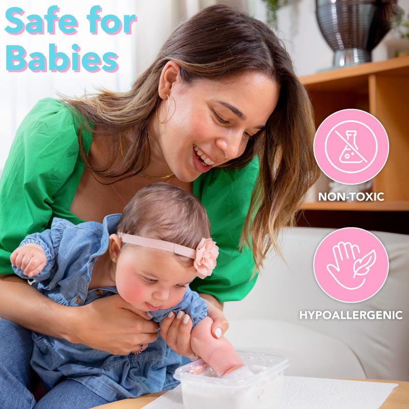 Cross-Border New Baby Footprint and Handmade Casting Kit Baby Shower Newborn Milestone Souvenir Set