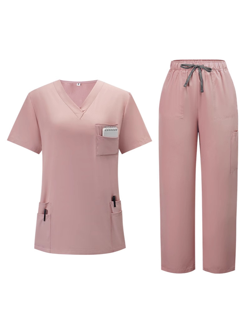 New Foreign Trade Nurse Doctor Surgical Clothing Work Uniform Scrub Suit Operating Room Scrub Pants Straight-Leg Pants Set