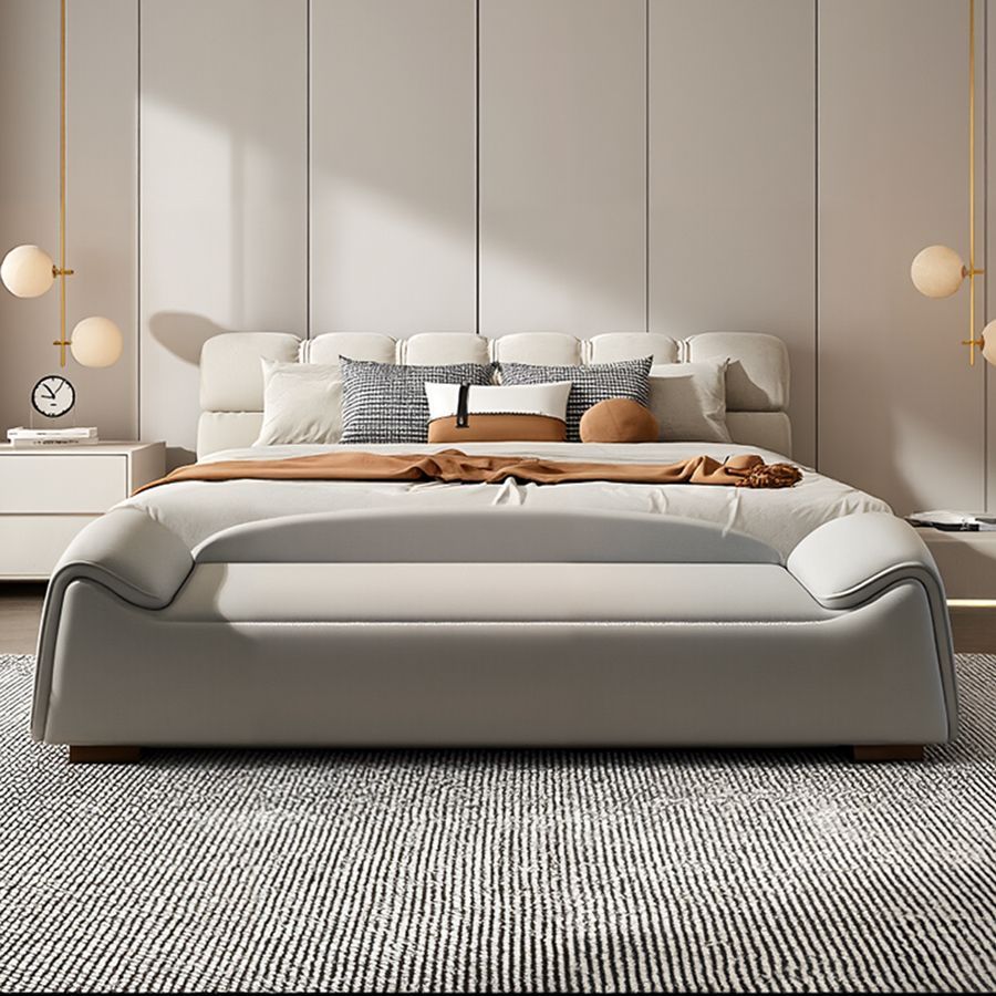 Italian-Style Simple Cat Paw Leather Bed End Stool for Couples, Modern Bed Bench for Home Use, Bedside Shoe Changing, Bedroom Dressing Room Sofa Bench