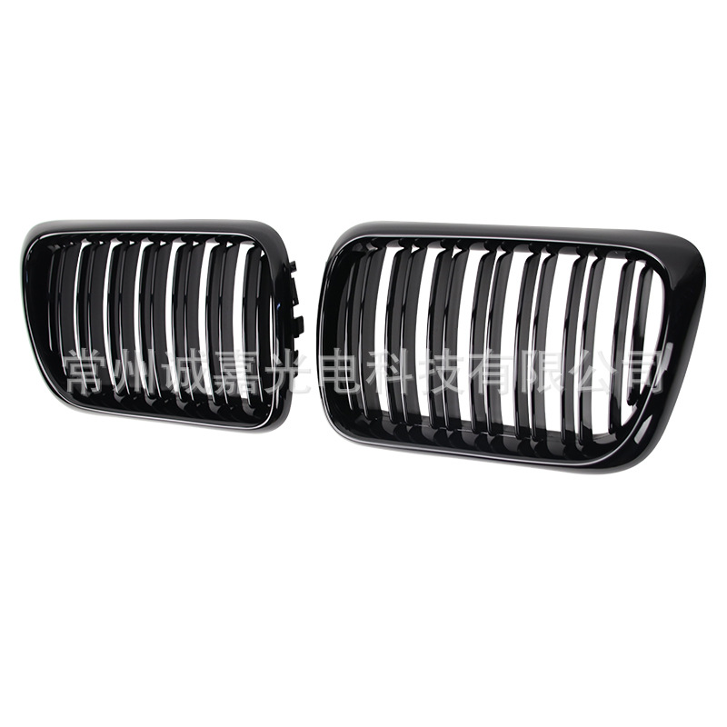 Suitable for BMW E36 parallel bars mid-net BMW 3 Series 96-99 old black E36 double-line front bumper intake grille