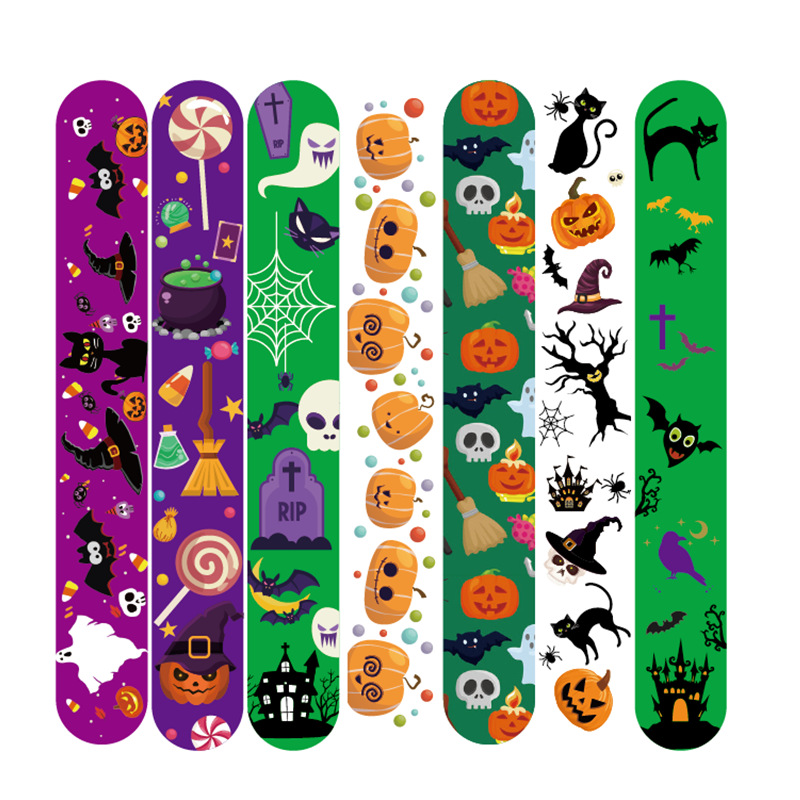 New Amazon Halloween racket ring bracelet party Ghost Spider skull decoration Christmas bracelet snap ring