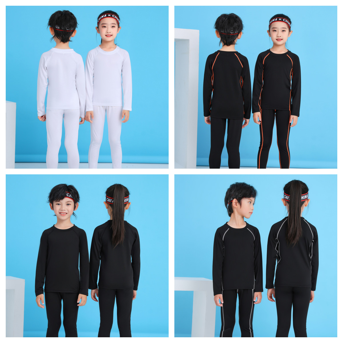 Спортивный костюм для детей, длинный рукав, высокоэластичный