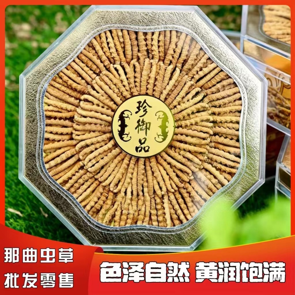 Xizang Nagqu Cordyceps Sinensis Dry Goods Cordyceps Gift Box Freeze-Dried Selected Dry Foot Gift High Nutrition