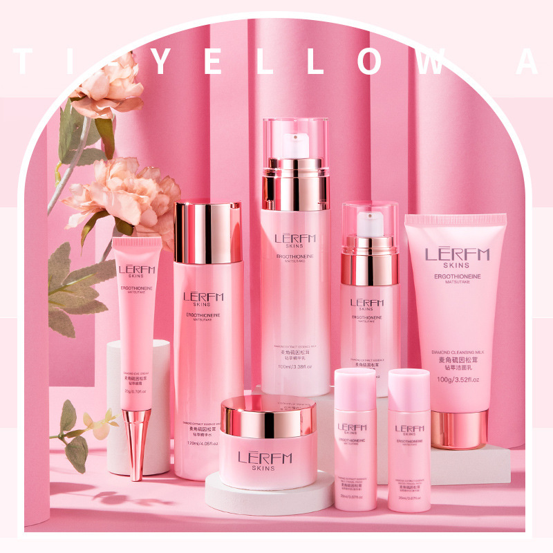 Lannifong can ergot and thionein matsutake drill extract eight-piece set of hydrating and moisturizing skin care products set box manufacturers a generation of hair